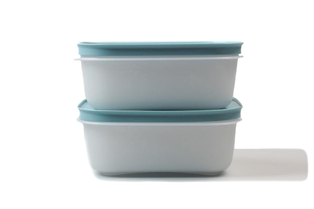 Tupperware Congelador 450 ml (2) Blanco de cristal azul hielo