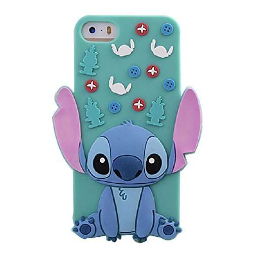 LliVEER Cute 3D Cartoon Soft Silicone Back Case Cover Protective for iPhone 6 Plus 5.5'' Stitch