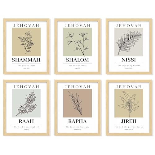 97 Decor Hebrew Names of God Poster - Minimalist...