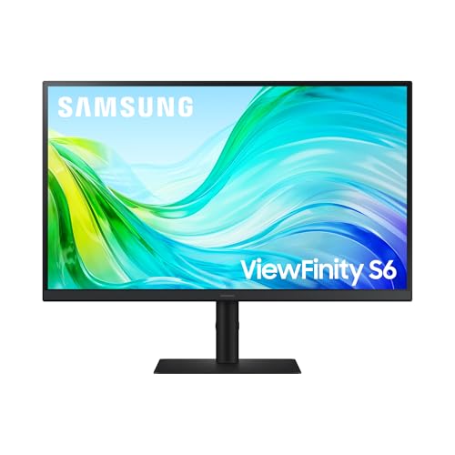 Image of Samsung 27 Inch ViewFinity S6 (S61F) QHD Monitor - QHD (2560x1440), 100Hz Refresh Rate, TUV Certified, Game Mode, 2X HDMI /DP, Height /Tilt /Swivel /Pivot, LS27F612EANXZA