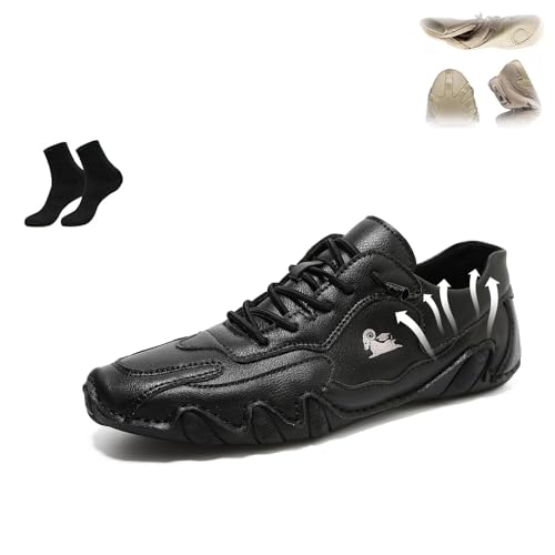 Vogany - Zapatillas ortopédicas para hombre, zapatillas ortopédicas Vogany para mujer, cómodas, planas, impermeables y transpirables, Negro , 38 EU Larga