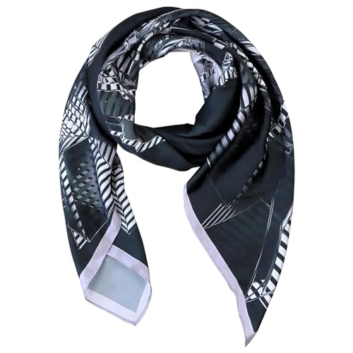 Grand bandeau pour cheveux foulard carré en satin contre la casse