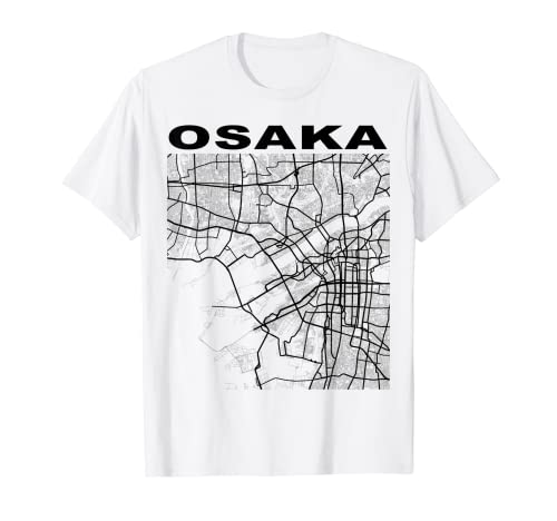 Osaka City Street Map - Recuerdo de Japón Camiseta