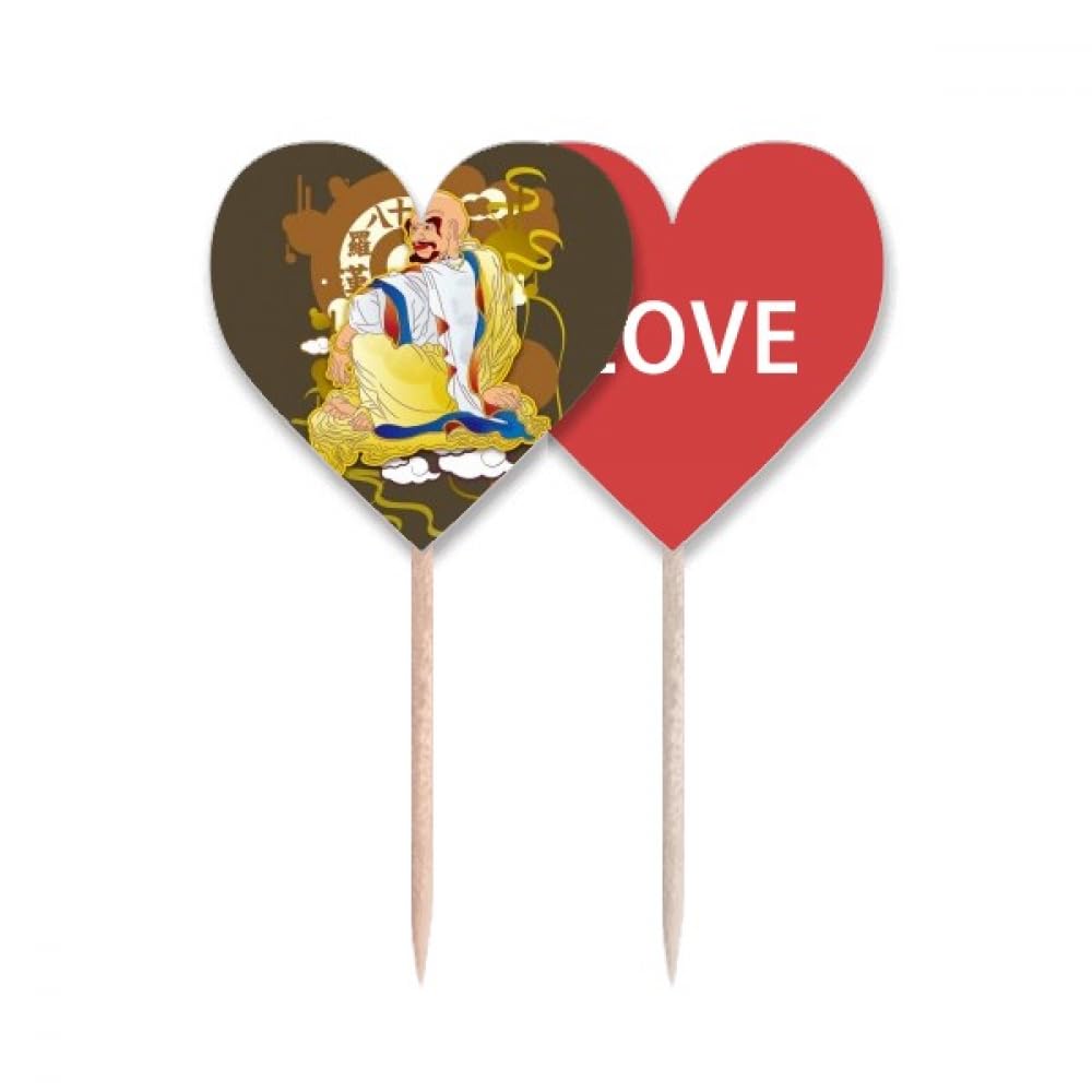 Cure-dents illustration arhats cupcake pick coeur décoration gâteau anniversaire