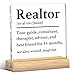 Realtor Gifts, Funny Realtor Gifts for Women, Real Estate Agent Gift, Realtors Office Desk Decor for Women, Realtor Definition Acrylic Sign Office Bedroom Shelf Table Decor 4x4 Inch