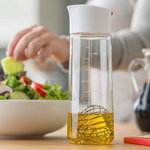 Whiskware C03208 Glass Blenderball Whisk Leak Proof Salad Dressing Shaker Bottle thumb #1