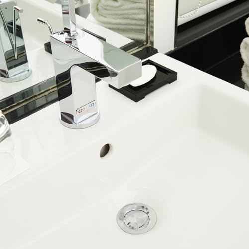 Image of balacoo Bounce Drain Plug Anti-Clogging Bathroom Sink Drain Stopper 2-Pack Pressure Bounce Core Pop up Stopper for Wash Basin Kitchen Laundry Sink 1.96 X 1.37 X 1.37 in