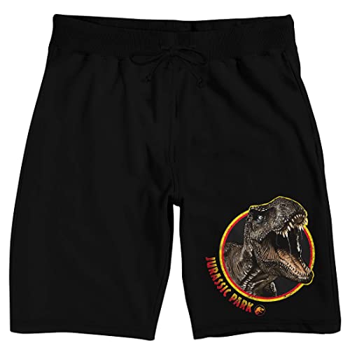 Jurassic Park T-Rex Men's Black Sleep Pajama Shorts