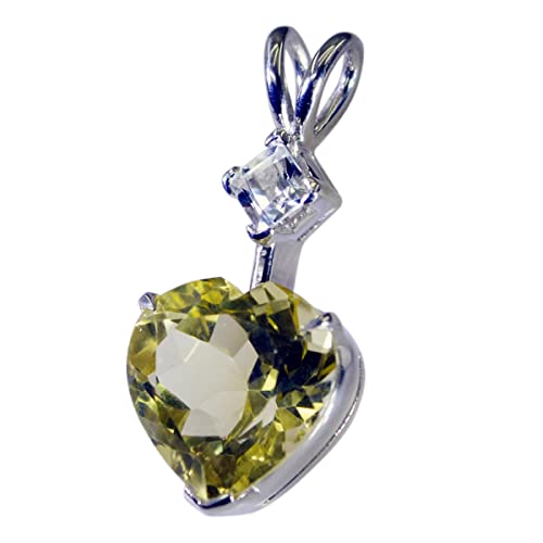 Pendentif quartz citron en argent 925 un bijou de haute qualité au sertissage griffes