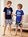 Mikrdoo Big Boys Pajamas Classic Pull On PJs 2 Pcs Kids Pajamas Fashion Sleepwear, Blue Race Car, Size 12 Years