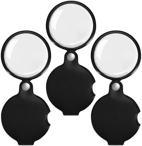 20-fache Mini Lupe Mit Schlüsselanhänger - Faltbare Leselupe Für Unterwegs