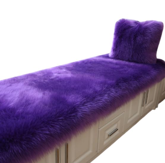Tapis en peluche violet pour éviter les pieds froids au réveil