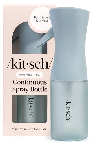 Kitsch Continuous Spray Bottle for Hair Fine Mist Water Mister & Water Spray Bottle Recycled Hair Spray Bottle Spray Bottles for Cleaning Styling Plants & More Haze Blue 150ml