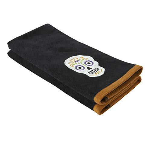 Skl Home W0137011830203 By Saturday Knight Ltd. Sugar Skull Hand Towel Set thumb #3