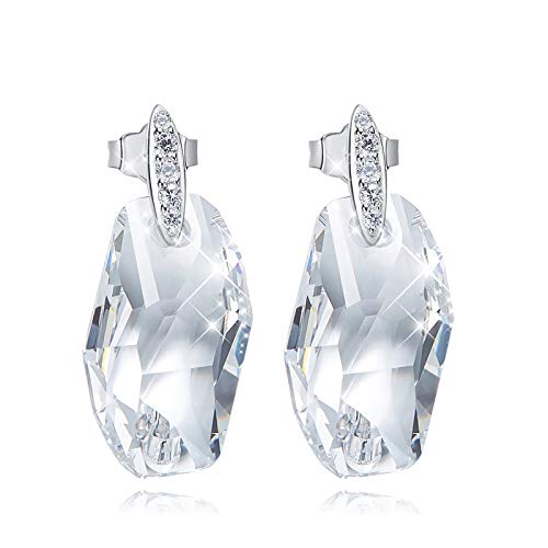 Boucles d'oreilles Argent Sterling 925 Cristaux Bijoux Femme