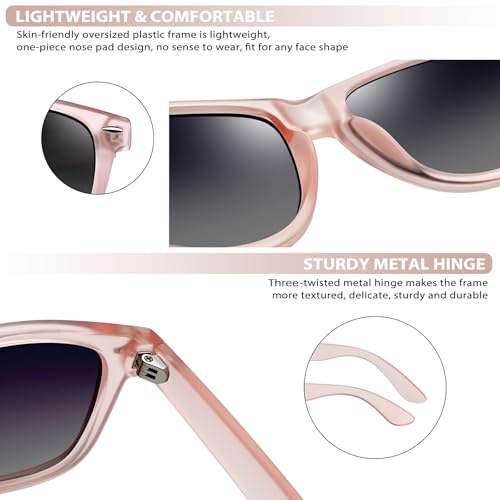 Image of Joopin Square Sunglasses Polarized UV400 Designer Sun Glasses Men Women | Oversized, Plastic Frame, Retro, Vintage, Unisex, Trendy Shades for Driving, Party, Fishing, Business, Costume