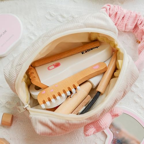 Juguetes de Maquillaje de Madera con secador y espejo set infantil de imitación 7