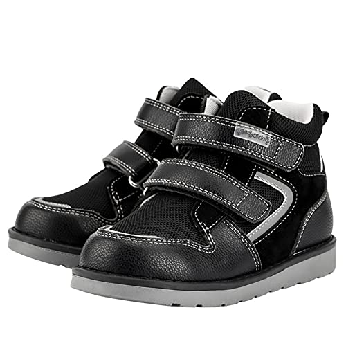 NAMENLOS Baskets d'orthopédiques correctives pour Enfants, Chaussures de correctives de la Cheville Toddlers avec Support D'ARCH, JANGES DE Montage DE XO PIEDES DE Pieds A Hallux VALGE VALGUS,Noir,30 Cover