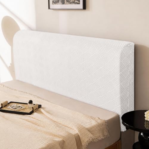 Image of HOMETHREADS Stretchable Lycra /Velvet Headboard Cover | Soft, Dust-Proof & Wrinkle-Resistant Bed Back Protector | Fits Leather, Wooden & Fabric Bedsides |for 5ft to 6.5ft Beds | (Maroon, 175x65cm)