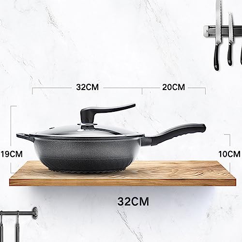 Wok de acero al carbono 28 cm con tapa de vidrio miniatura 6