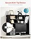 VEVOR Schreibtisch Bücherregal 3-stufiger Organizer (94 x 25,4 x 79,2 cm) Tischregale Organizer Ausstellungsregal aus Spanplatte + Melaminpapier, Bücherregal mit rutschfesten Füßen, Büro schwarz