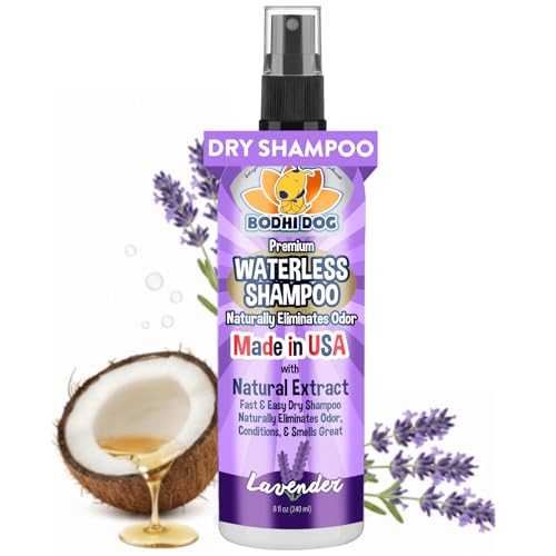 Bodhi Dog Waterless Shampoo - Natural Dry Shampoo for Dogs & Cats - Neutralizes Pet Odor - No Rinse Required - Made of Natural Extracts - Safe for Sensitive Skin - Made...