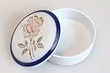  Unbekannt Original Vintage Edle Dose Deckeldose Porzellan Kobalt Golddekor Blumen Kaiser