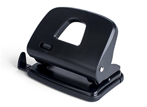 PAVO 2-Hole Puncher, 20 Sheet, Black