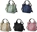 New Canvas Handbags for Women Large Capacity Multi Pocket Handbag Shoulder Bag Satchel Hobo Bag for Office and Travel (Black)