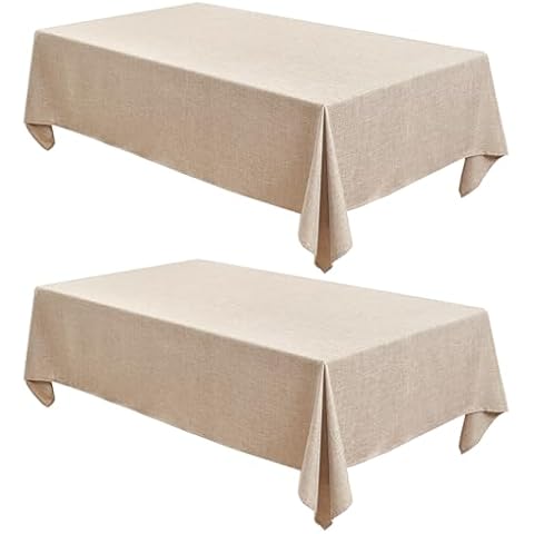 Fitable Faux Linen Tablecloths 60x84 Cover