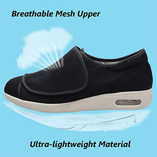 W&LESVAGO Women's Wide Width Diabetic Edema Shoes with Fully Adjustable Closures Easy On/Off, Air Cushion Walking Sneakers for Elderly Swollen Feet Outdoor3