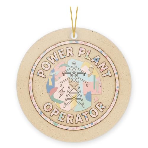 DistinctInk Power Plant Operator Ornament, Electrical Grid Worker Gift