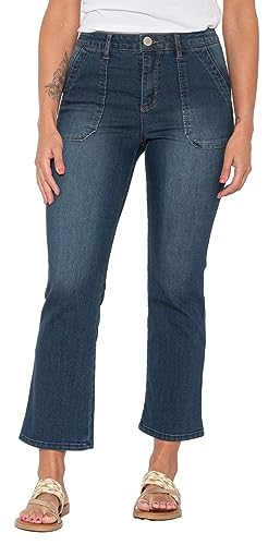 Democracy AbTechnology Itty Bitty Flare Jeans - High Rise, Tech Flare Blue, 8