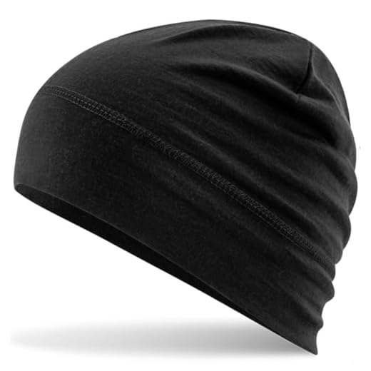 Hatstar Merino Beanie Mütze | Wollmütze aus 100% Merino Wolle | Unisex für Damen und Herren | Atmungsaktiv, leicht und dünn (schwarz)