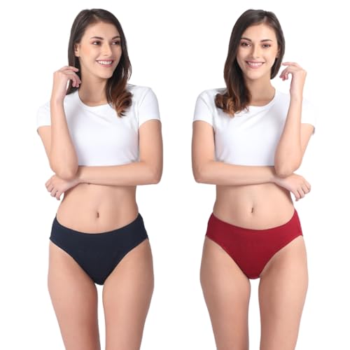 Image of Adira | Hipster Panties for Women | Period Panties for Women Leak Proof & Breathable | Hipster Fit for Medium Flow | Use with Pad for Non Icky Feeling | Patented Design | Pack of 2