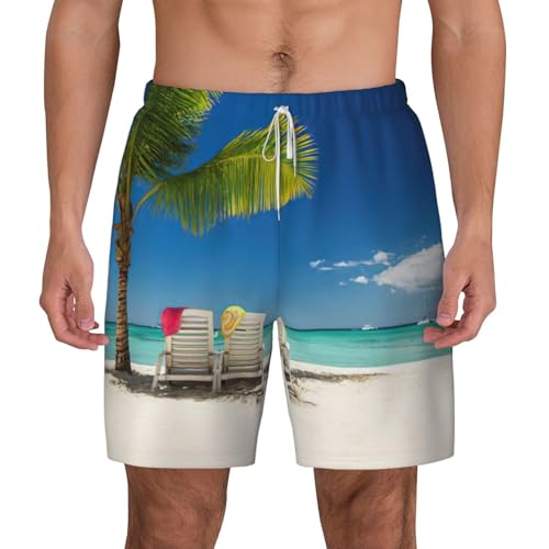 Short de bain pour homme imprimé palmiers séchage rapide