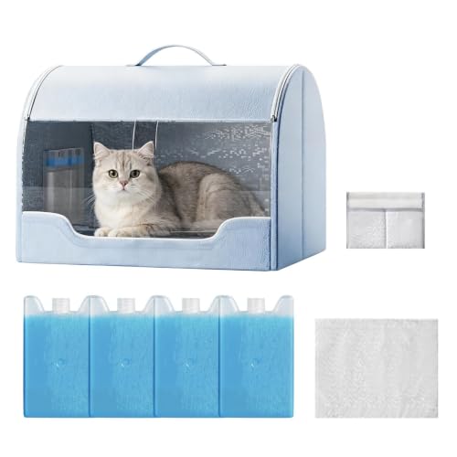 Cama refrescante de verano portátil e impermeable para perros y gatos 2