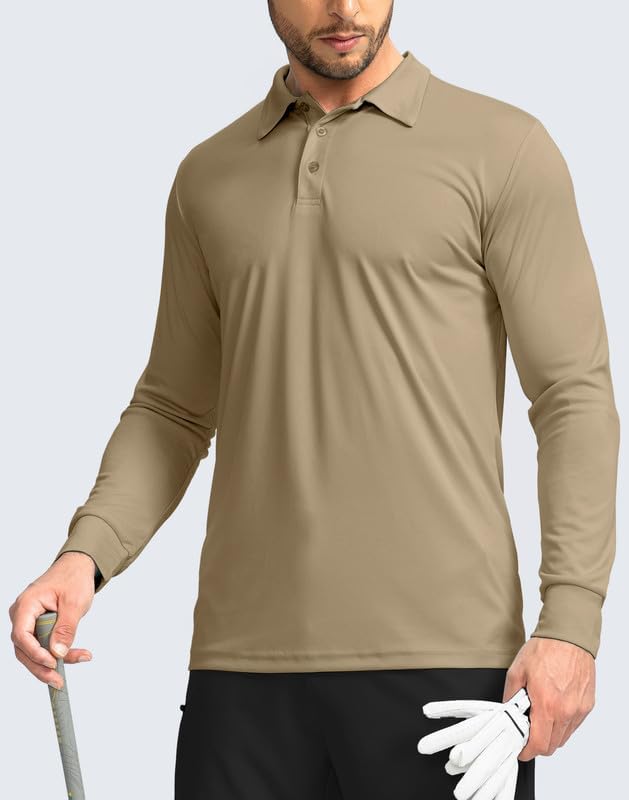 Men's Polo Shirt Long Sleeve Golf Shirts Lightweight UPF 50+ Sun Protection Cool Shirts for Men Work Fishing Outdoor - Image 3