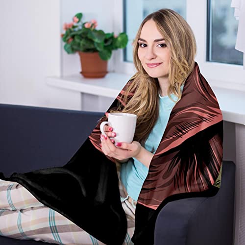 Couverture douce rouge tête de mort idée cadeau originale lit canapé - 8