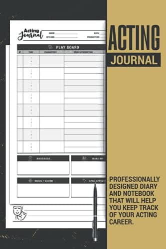 Acting Journal | A Professionally Designed Diary and Notebook That Will ...