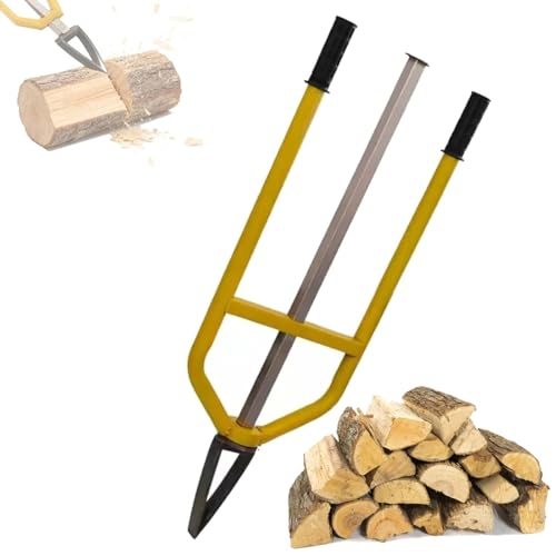Spaccalegna manuale, resistente strumento inerziale per legna da ardere, con lama in acciaio da 45 mm e manico antiscivolo, perfetto per stufe da campeggio e a legna