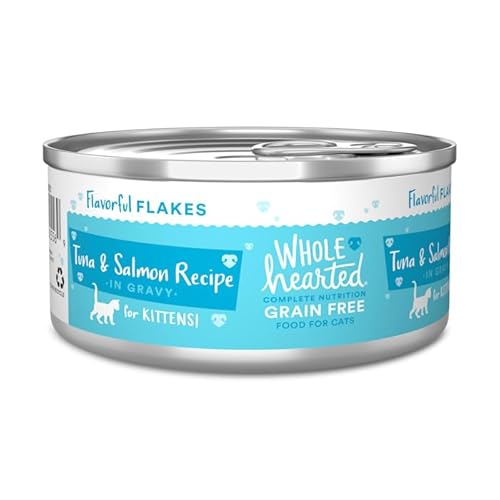 WholeHearted Grain-Free Tuna & Salmon Recipe in Gravy Wet Food for Kittens, 5.5 oz., Case of 12