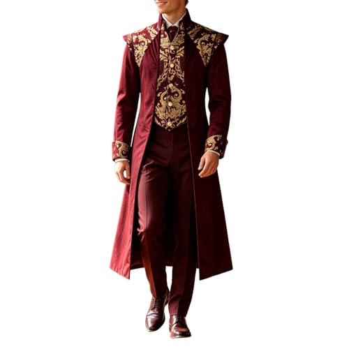 Manteau long médiéval cosplay steampunk vêtement extérieur gothique adulte
