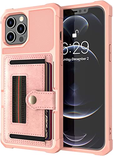 Étui iPhone 12 Pro Max antichoc avec béquille de support et portefeuille
