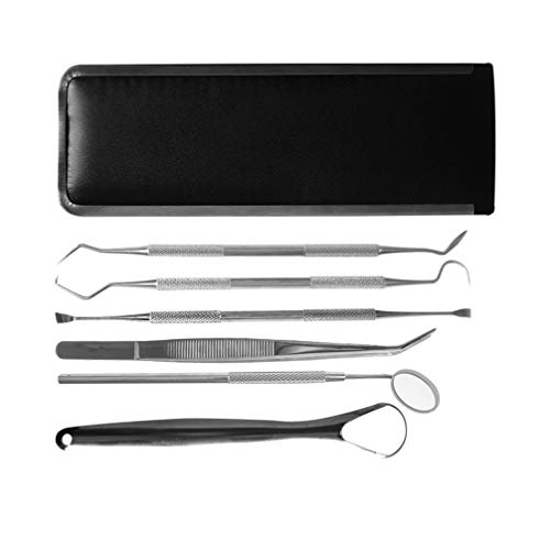 Conjunto de limpadores de língua SUPVOX de aço inoxidável para pinças portáteis e cuidados bucais fe