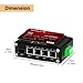 Throncom Industrial Gigabit 4 Ports PoE Ethernet Switch PoE+ Fiber Switch with 100/1000M Adaptive SFP Slot Din Rail Unmanaged 10/100/1000Mbps Network Switch IEEE802.3af/at 30W/Port Max 120W 12-48V DC