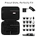 BOVKE Carrying Case for Philips Multigroomer All-in-One Trimmer Series 5000 MG5750/49 18 Piece Mens Grooming Kit, Men's Electric Trimmer Shaver and Attachments Storage Bag, Balck