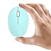 TENMOS Mini Rechargeable Wireless Mouse, 2.4GHz Optical Travel Mouse Silent Wireless Computer Mice with USB Receiver, Auto Sleeping, 3 Buttons, 1000 DPI Compatible with Laptop, PC, Computer (Green)