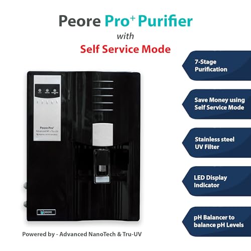Image of Pro Plus-20 NF + UV Water Purifier | Retains Healthy Minerals and Saves Water | NanoFiltration Better than RO | Self Service Mode | Black (For TDS < 200)