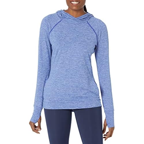 Amazon Essentials Womens Brushed Tech Stretch Popover Hoodie (Available in Plus Size)